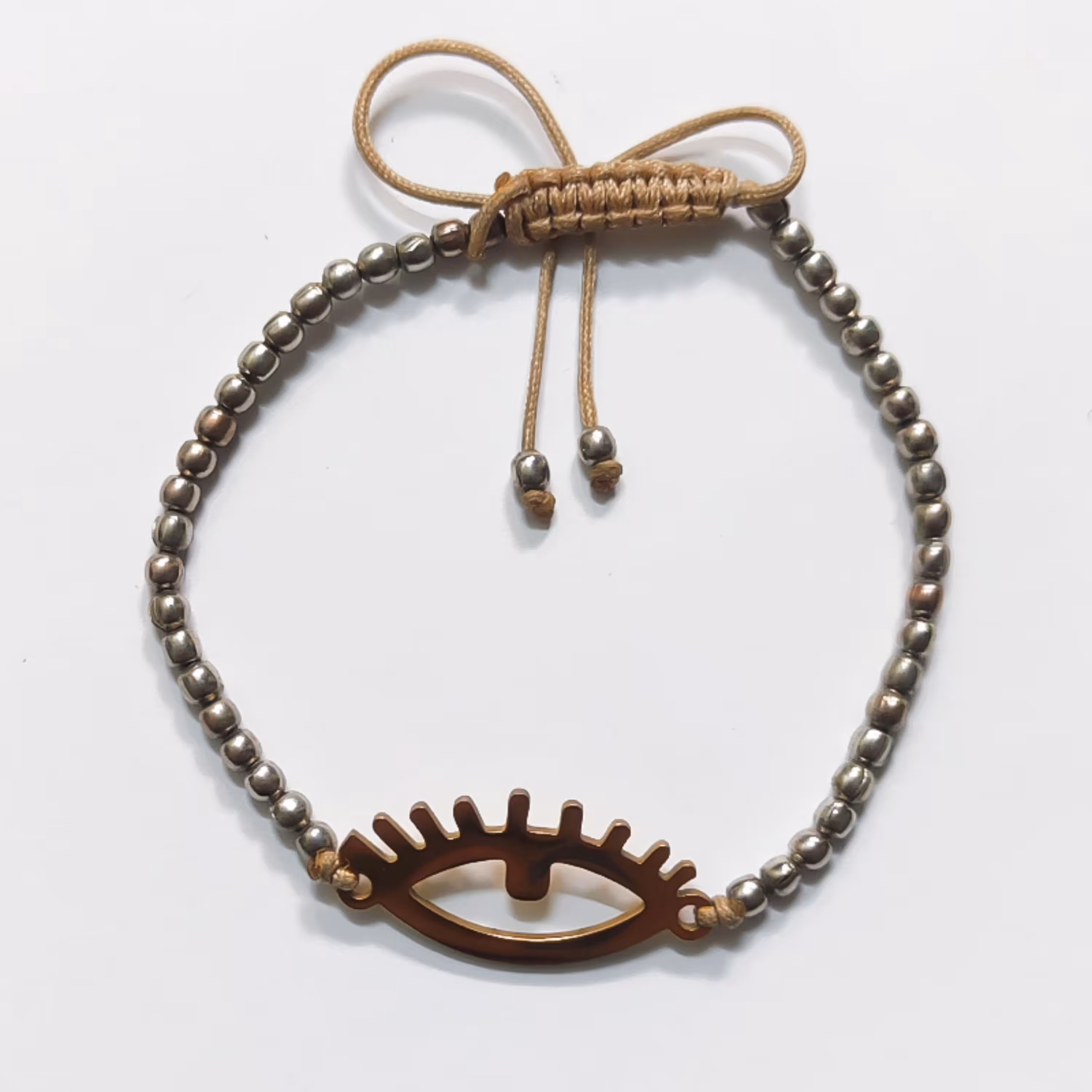 دستبند چشم هایش با پلاک استیل فری سایز و مناسب هدیه 