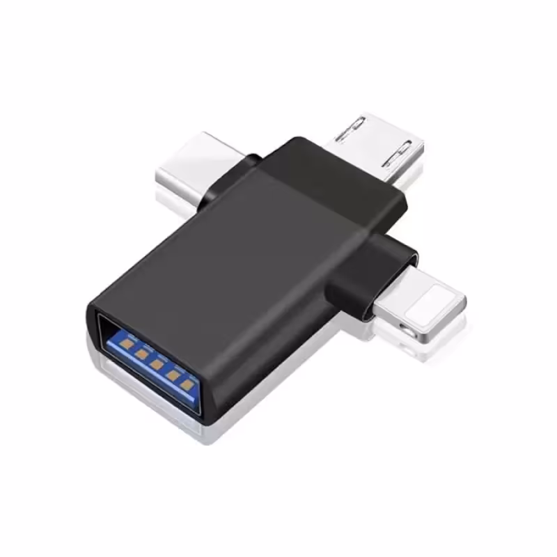 مبدل USB به MicroUSB , Type-C , Lightining پی نت مدل SX-39