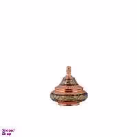 بشقاب پرنده کوچک مس و خاتم آقاجانی (Aghajani)