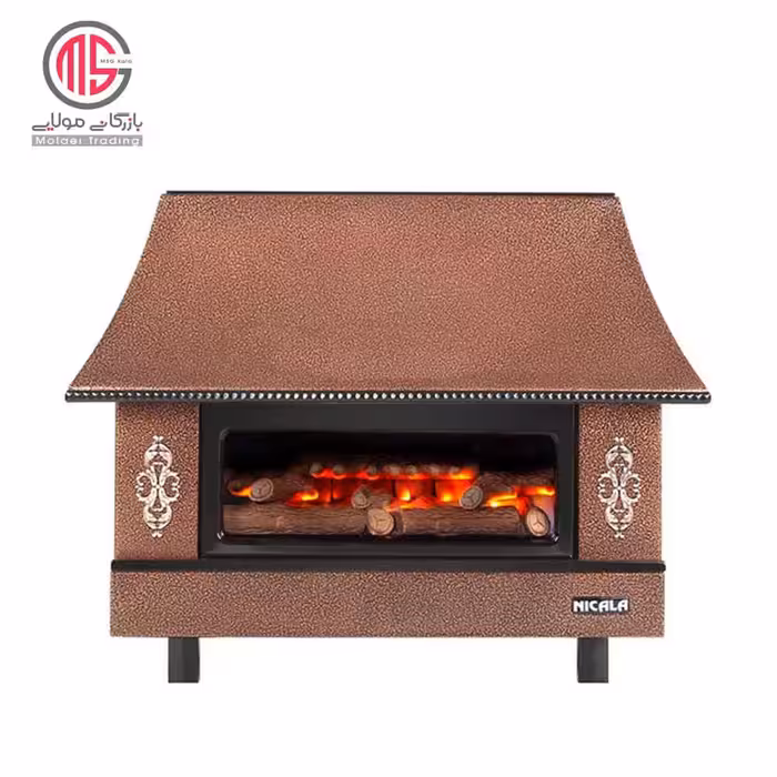 بخاری گازی نیک کالا 28000 طرح شومینه مدل زرین MC28