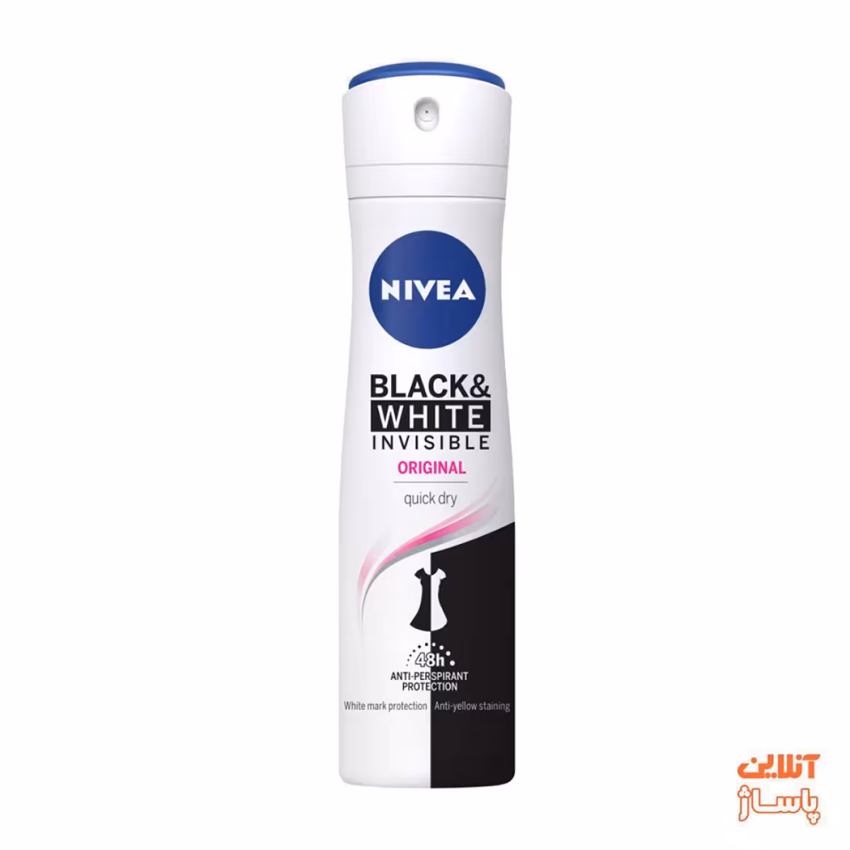 اسپری بدن زنانه نیوآ مدل Black And White Invisible Original حجم 150 میلی لیتر