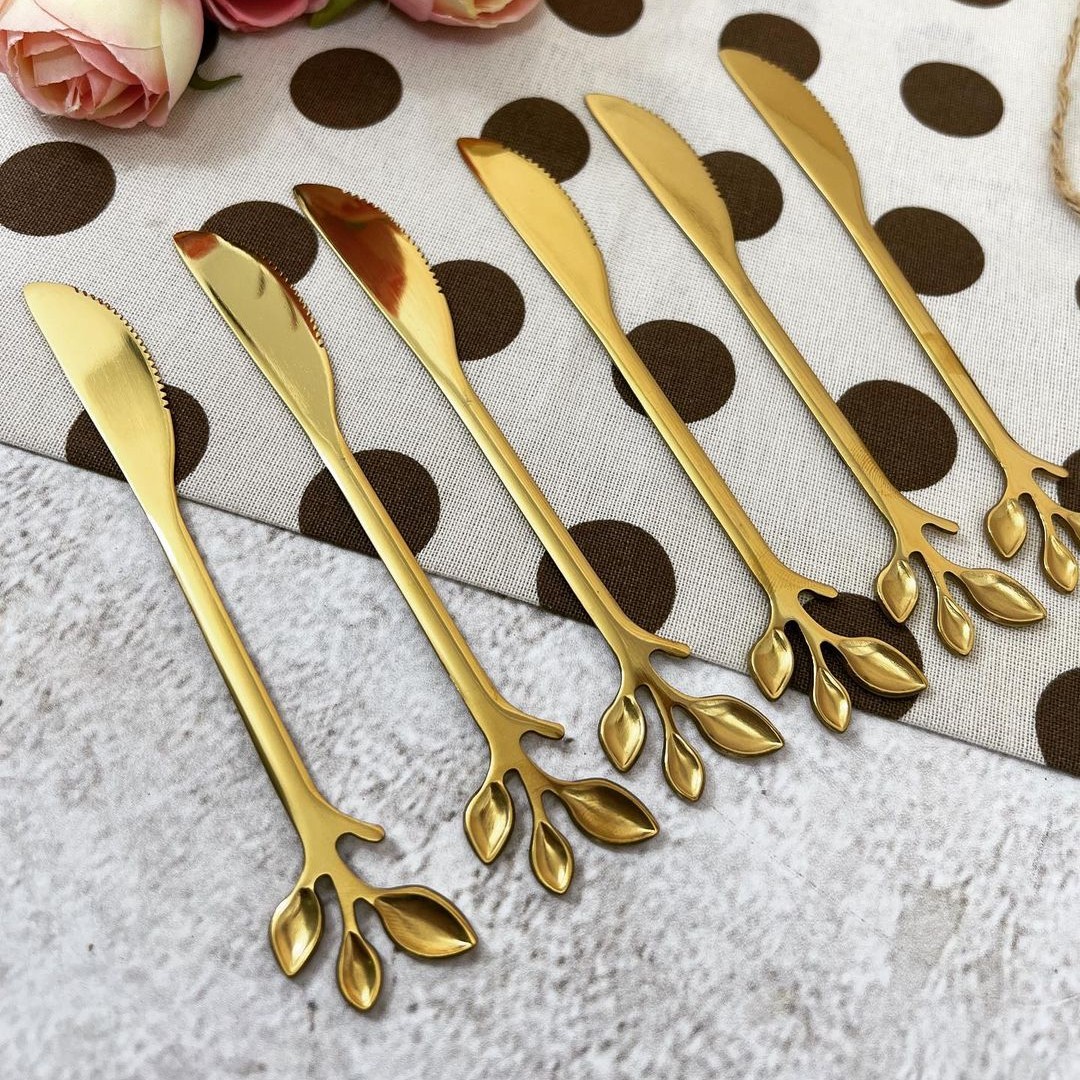 چاقو طرح برگ طلایی 