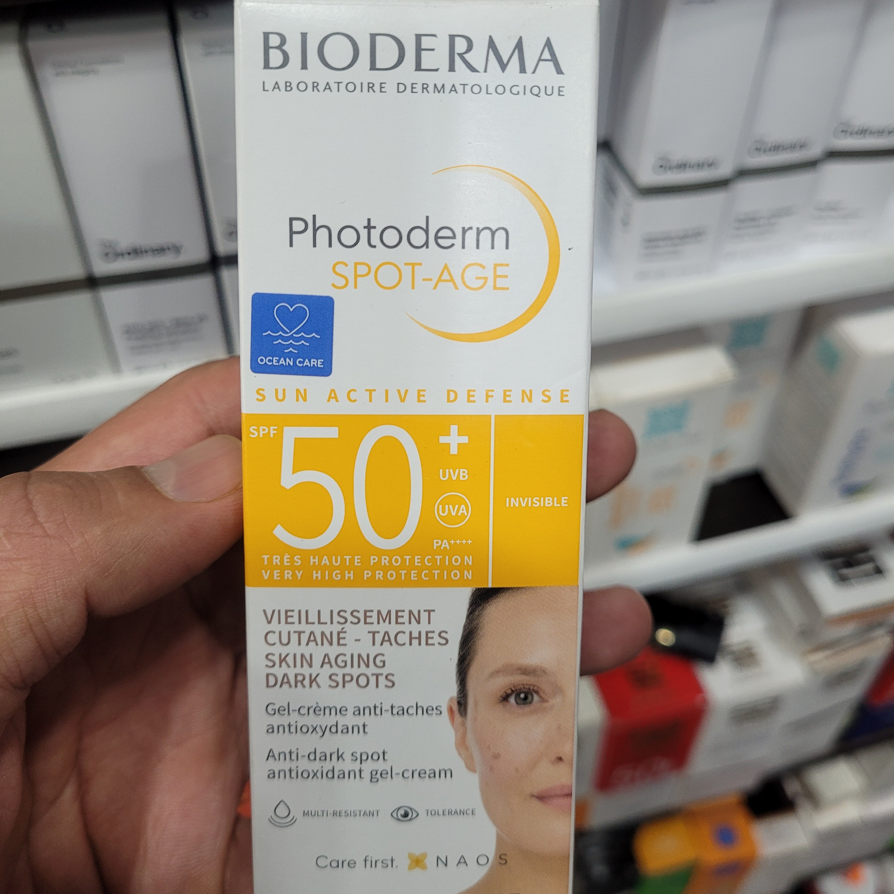 کرم ضد افتاب بیودرما spf 50 بدون رنگ فرانسوی