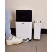 ست سطل زباله و فرچه Original سفید کد 205