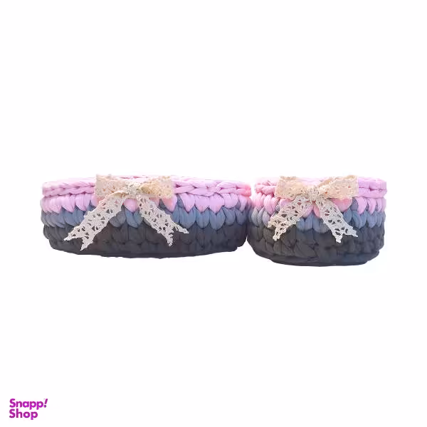 سبد قلاب بافی تریکو کدFM57 مجموعه 2 عددی