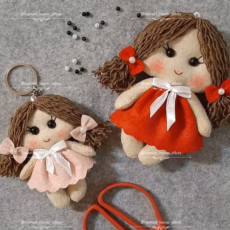 جاکلیدی وروجک نمدی دخترو پسر دررنگهای گوناگون