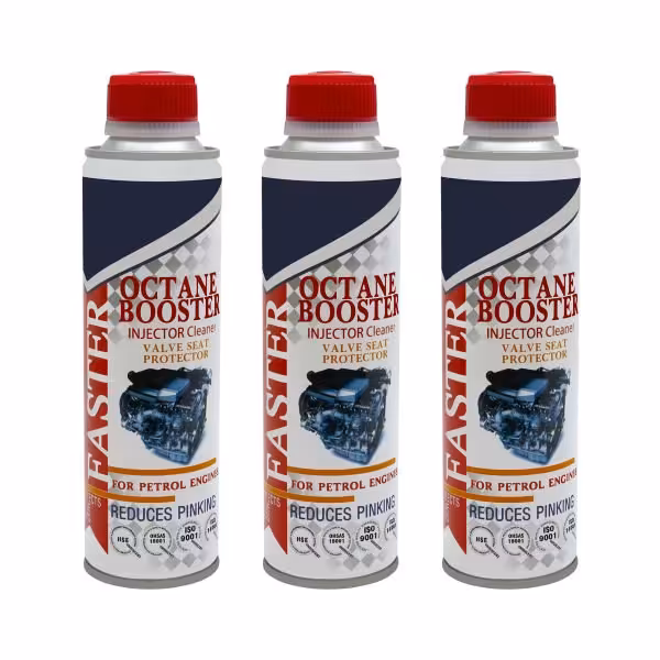 مکمل اکتان بوستر و انژکتور شوی فستر 300cc پک 3 عددی