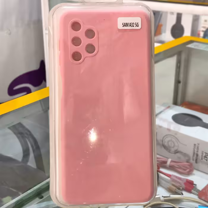 گارد سلیکونی  رنگ صورتی سامسونگ a32 5G پک اصلی