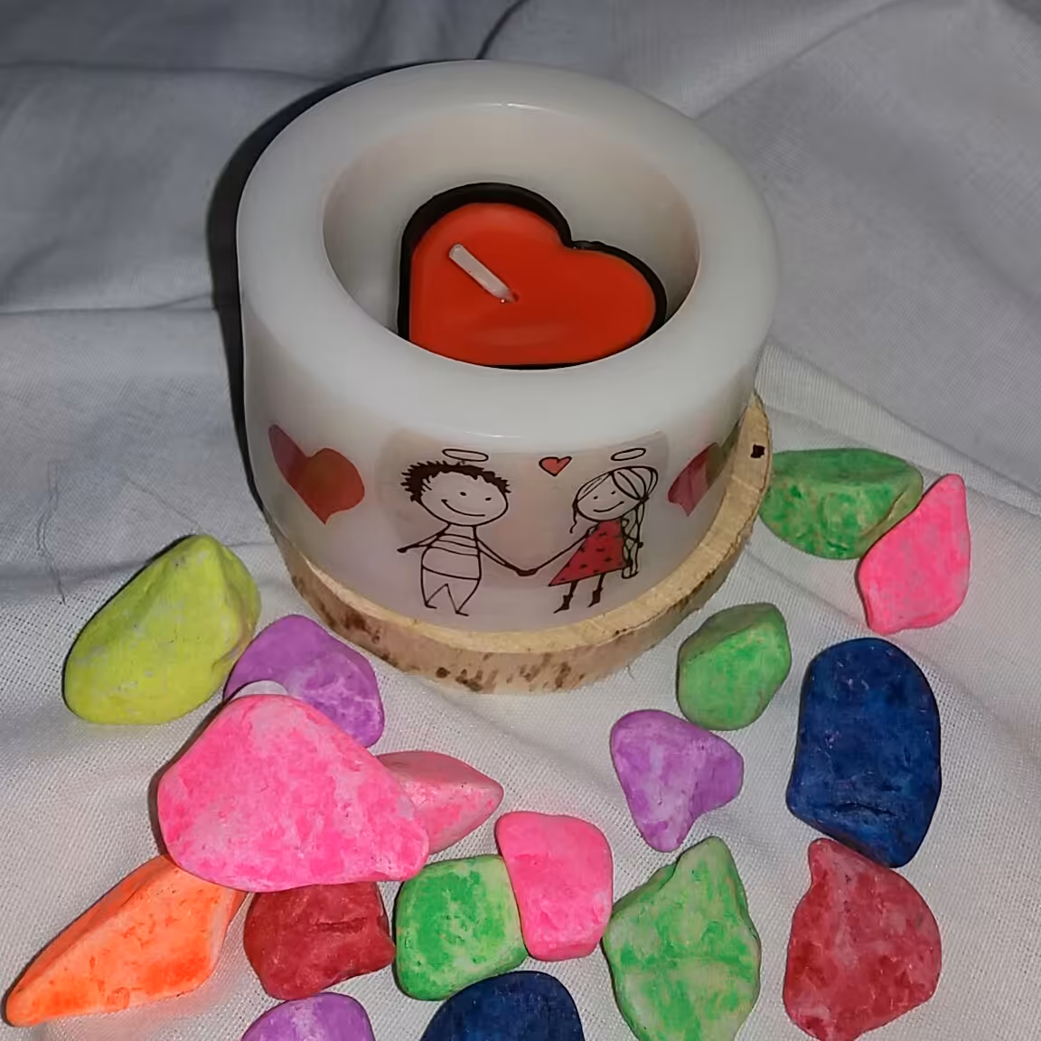 شمع  فانوسی ولنتاین با وارمر