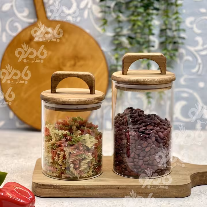 بانکه پیرکس درب چوب دسته دار در 2سایز