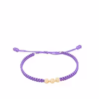 دستبند طلای 18 عیار تلفیقی سنگ و بند پارچه ای کدDP31