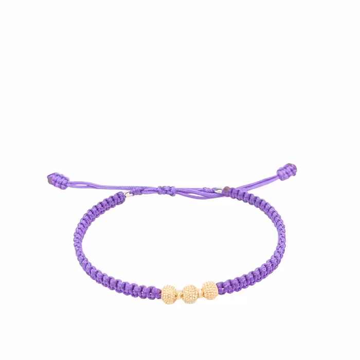 دستبند طلای 18 عیار تلفیقی سنگ و بند پارچه ای کدDP31