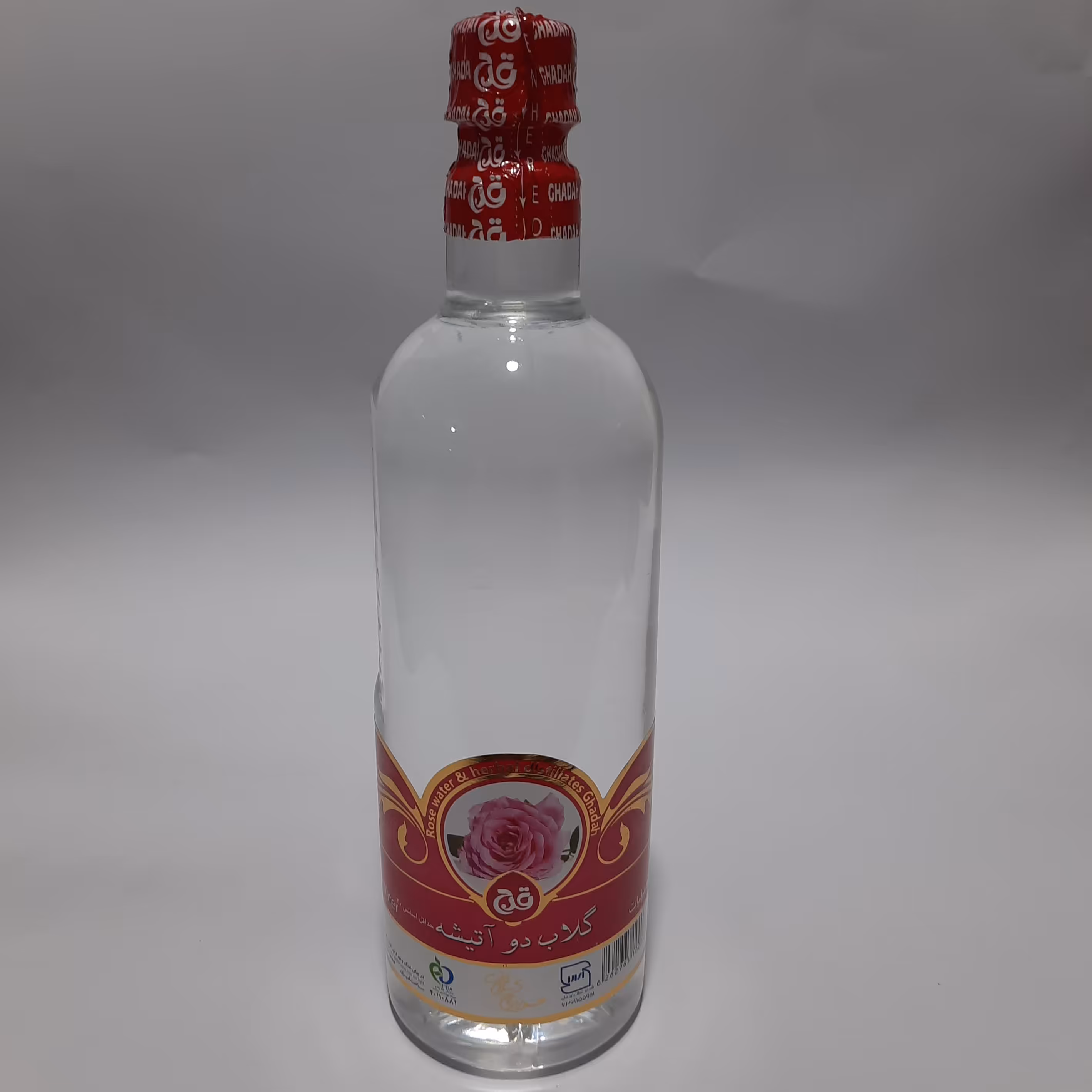 گلاب دو آتیشه قدح کاشان یک لیتری کارتن 12 عددی