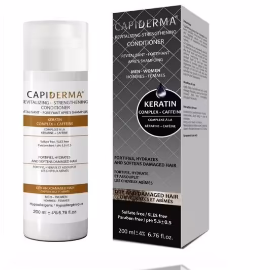 نرم کننده موی سر کپیدرماحاوی کافئین و کراتین هیدرولیزشده بدون سولفات200میل