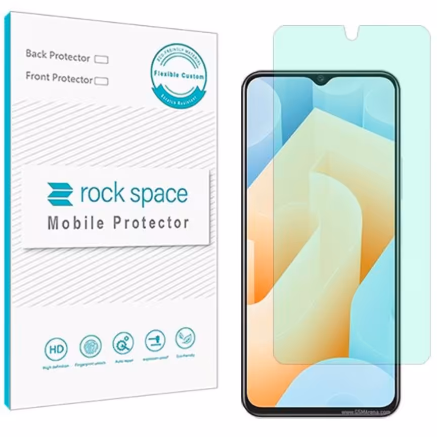 گلس   ویوو iQOO U5G مدل نانو هیدروژل گرین لایت برند راک اسپیس   