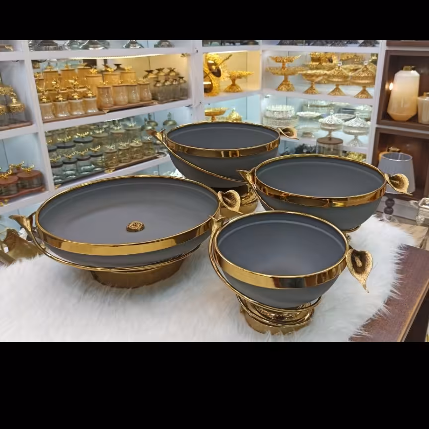 سرویس پذیرایی فلزی فورتیک رنگ استاتیک (گل لیلیوم )