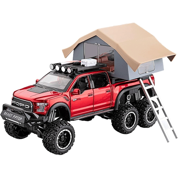 ماکت ماشین عقبکش مدل Ford raptor F150 کمپر مقیاس 1:24