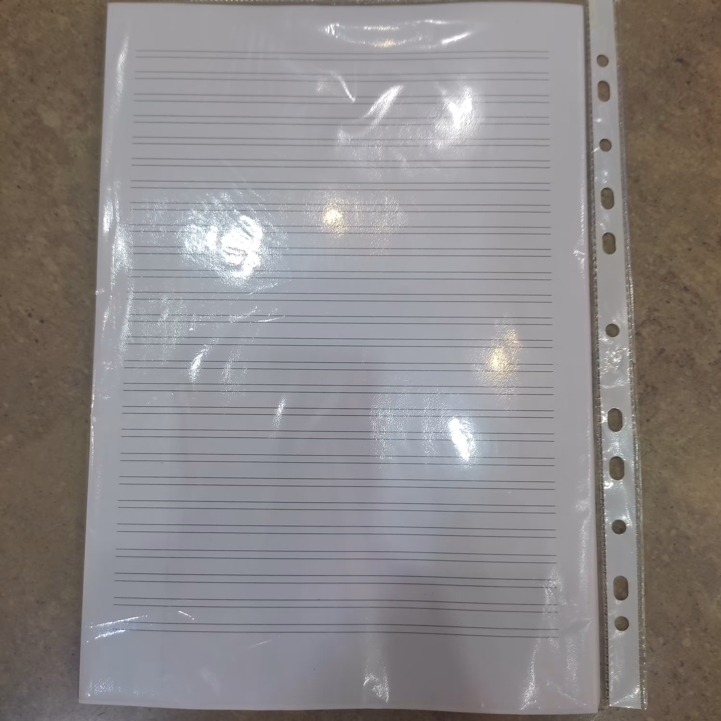 کاغذ دوخط (مخصوص زبان انگلیسی) a4بسته 50 تایی