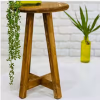 میز عسلی چوبی رنگ قهوه ای روشن چوب روس پوشش سیلر کیلر 