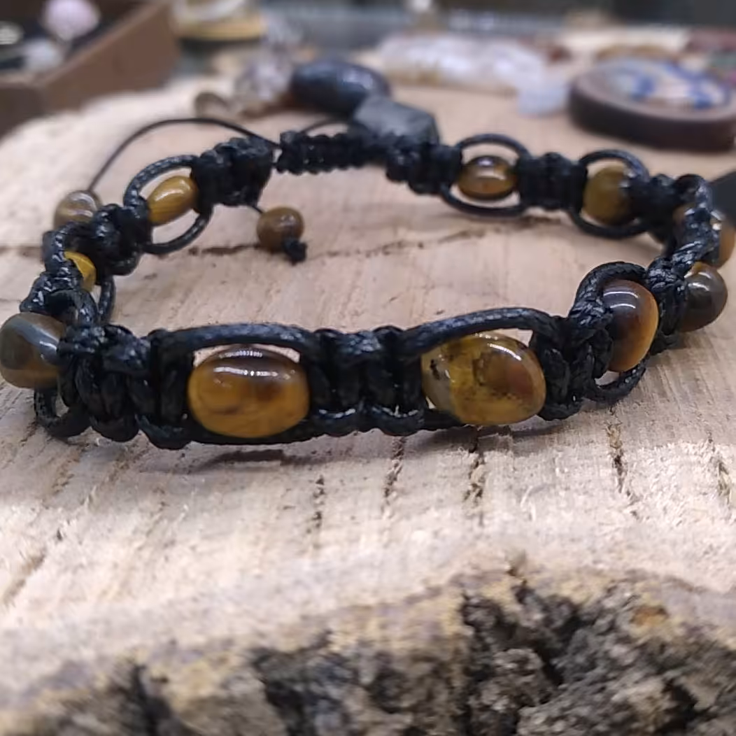 دستبند سنگی چشم ببر 