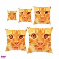 کوسن رنس کد S5-10049 مجموعه 5 عددی کوچک تا بزرگ رنگ قهوه ای تیره