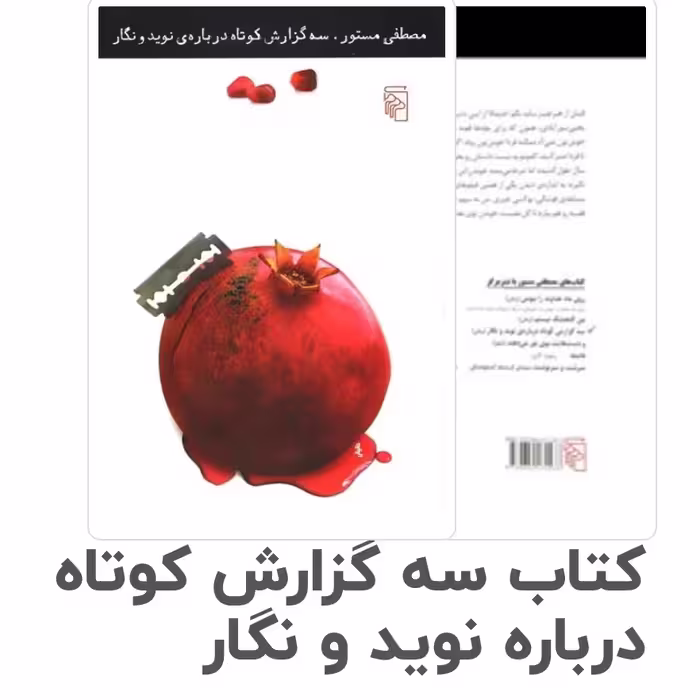 کتاب سه گزارش کوتاه درباره نوید و نگار چاپ اصل و نو با تخفیف اثر مصطفی مستور  آثار موجود من گنجشک نیستم بهترین شکل ممکن 
