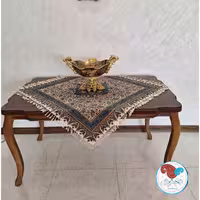 رومیزی قلمکار ترج فیروزه ای