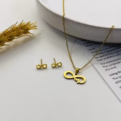 نیم ست استیل طرح بینهایت