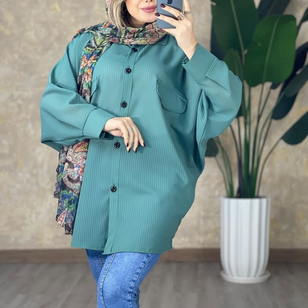 تونیک مانتویی زنانه مدل شفق جنس حریر میله ای مناسب تابستان ارسال رایگان