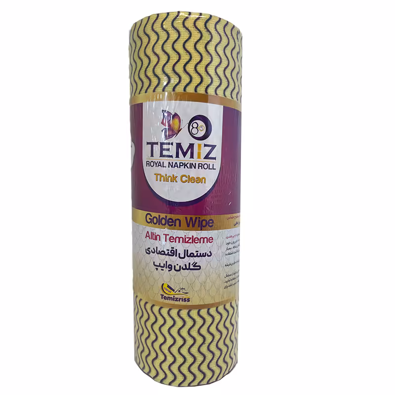 دستمال رول تمیز مدل گلدن وایپ 12عددی 