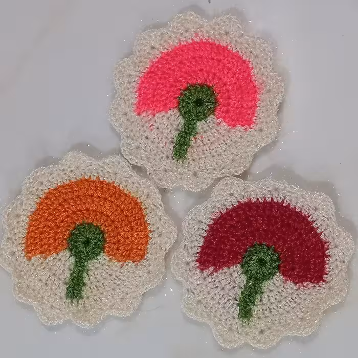 اسکاچ طرح گل پرچمی یا قارچی سفارش به صورت تک و عمده پذیرفته میشه  