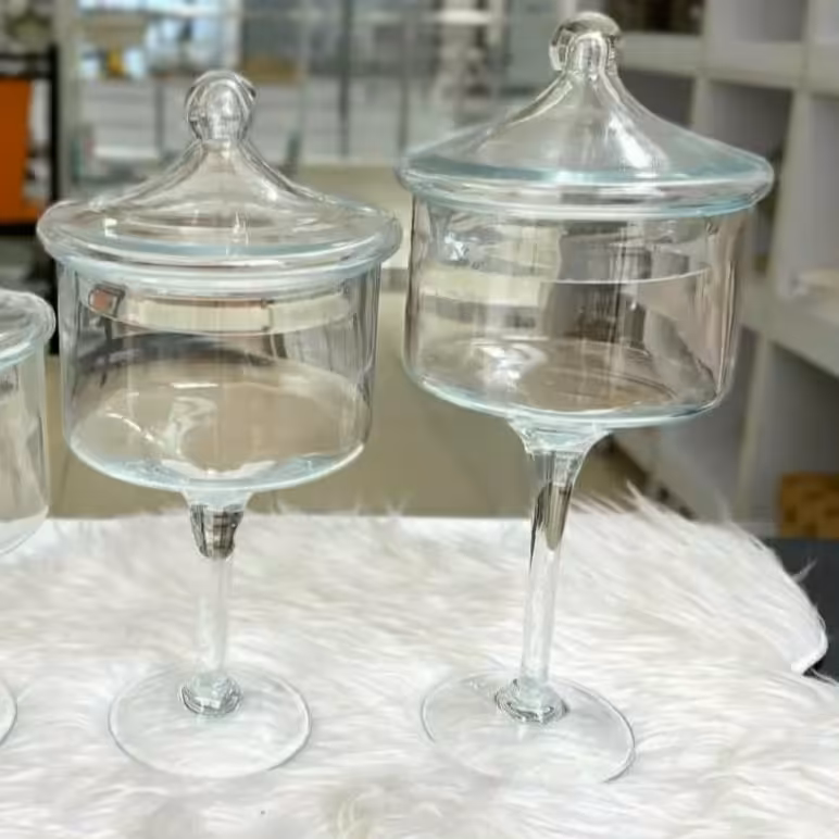  کندیباکس (شکلاتخوری ) پایه دار، جنس شیشه شفاف ،ایرانی