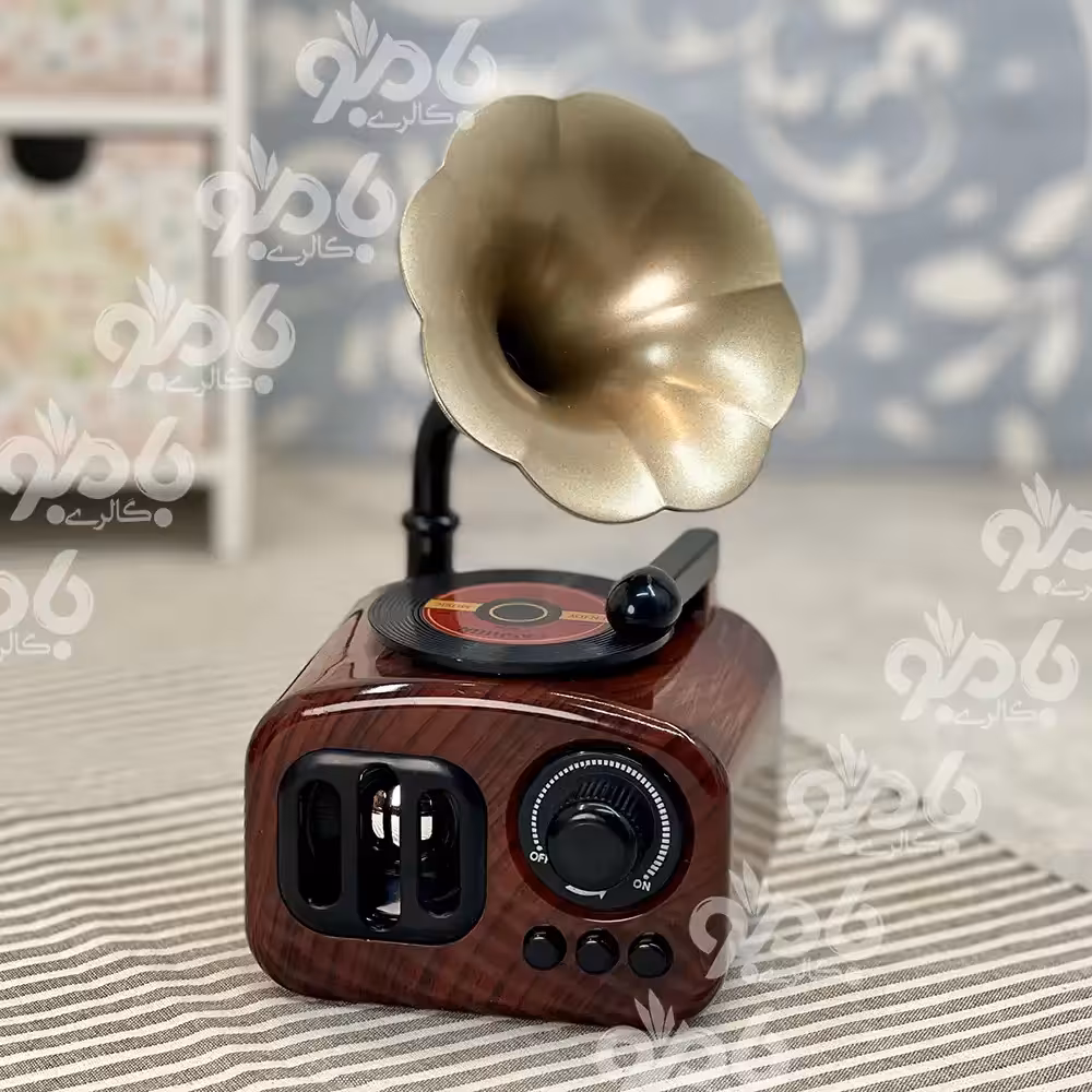 اکسسوری موزیکال گرامافون کوچک طرح باند