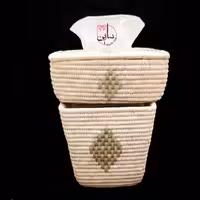 سطل و جا دستمال کاغذی حصیری 