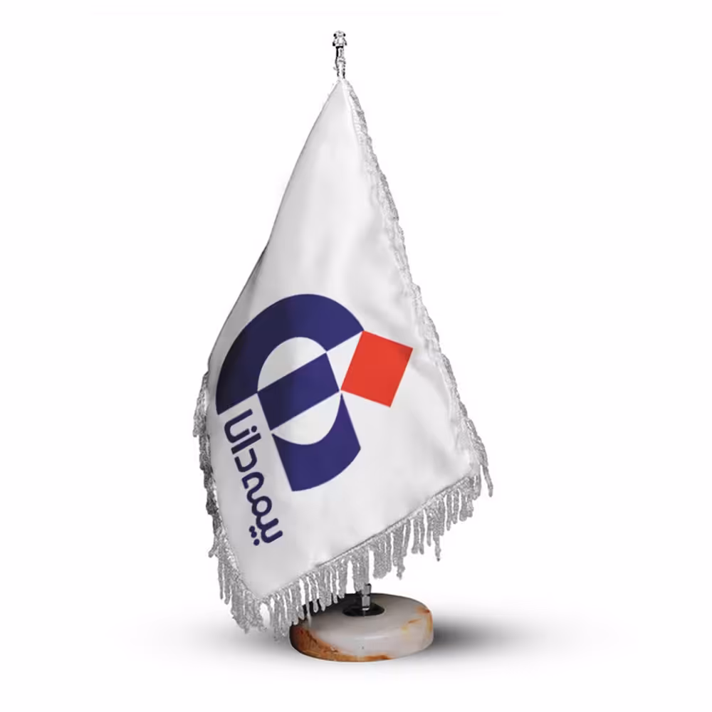 پرچم رومیزی بیمه دانا با پایه سنگی افراتوس