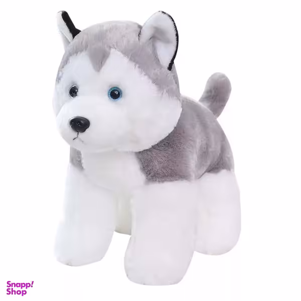 عروسک طرح سگ هاسکی مدل 001 ارتفاع 60 سانتی‌ متر