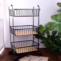 سبد سیب پیاز سه طبقه مشکی راز