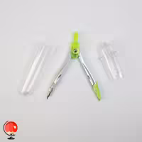 پرگار فلزی ساده رنگ سبز