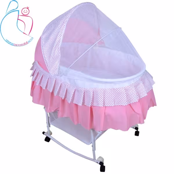 گهواره نوزاد کوشا مدل مارال دارای رنگبندی مامزنینی