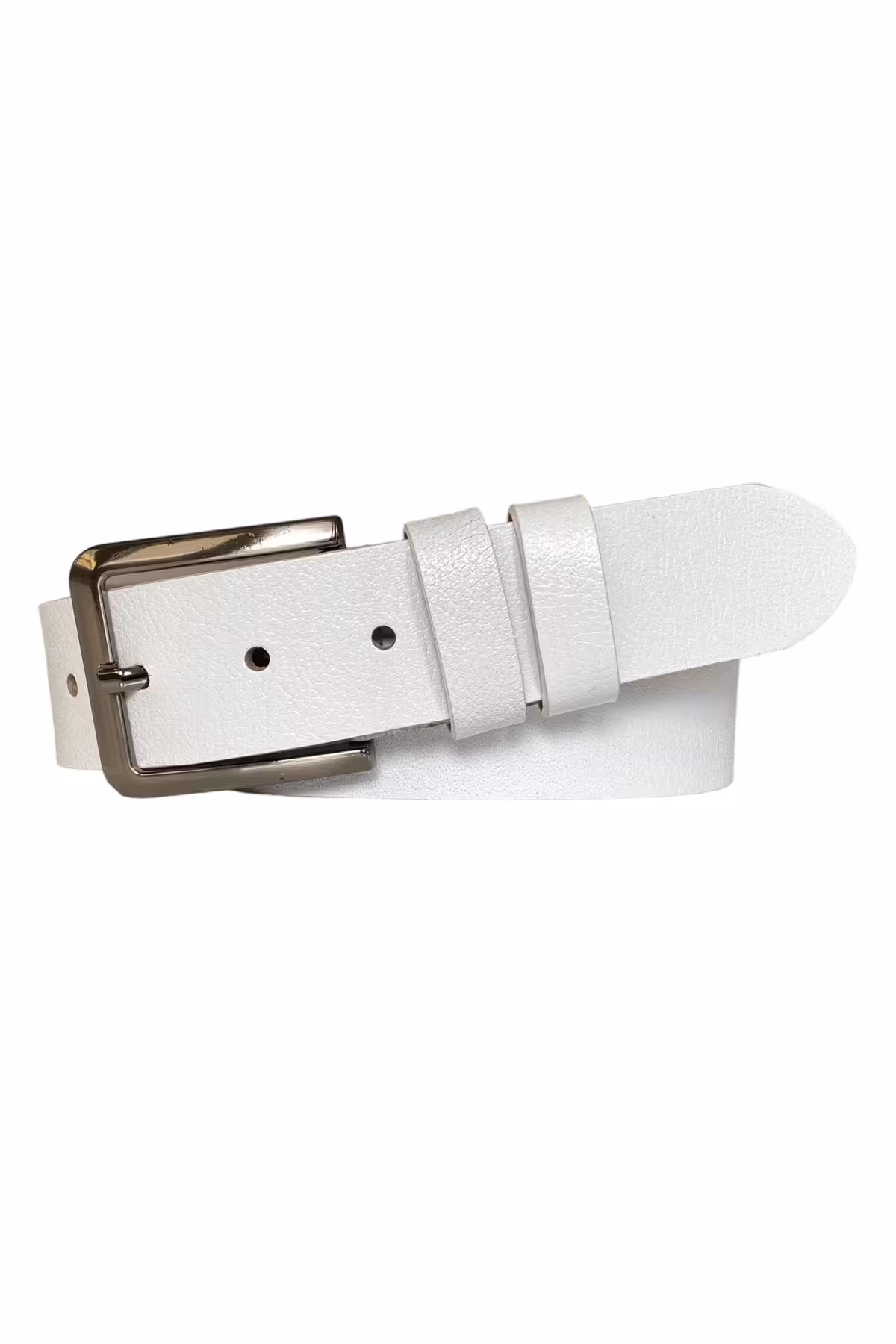کمربند سفید مردانه و زنانه 100% چرم اصل 4 سانتی متر GoDeri