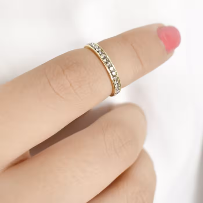 انگشتر نگین دار طلایی کد 7544