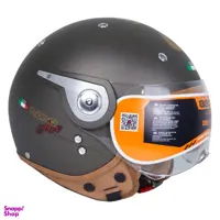 کلاه کاسکت بلوتوثی بیون مدل +B-110 Nano Air Brown Mat به همراه کاور