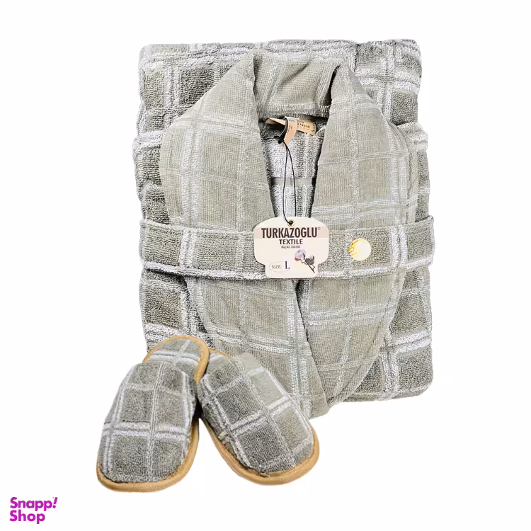 سرویس حوله پالتویی 2 تکه ترک آز طرح ویتوریا سایز 125