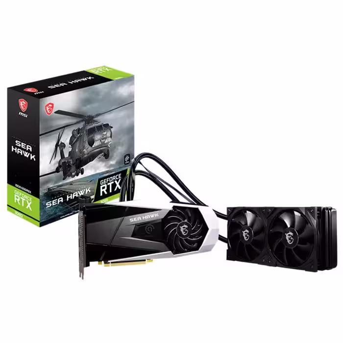 کارت گرافیک ام اس آی GeForce RTX 3080 SEA HAWK 10G LHR