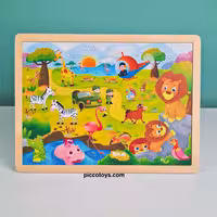 پازل چوبی 48 تکه مدل حیوانات جنگل کد P/MY8004/E