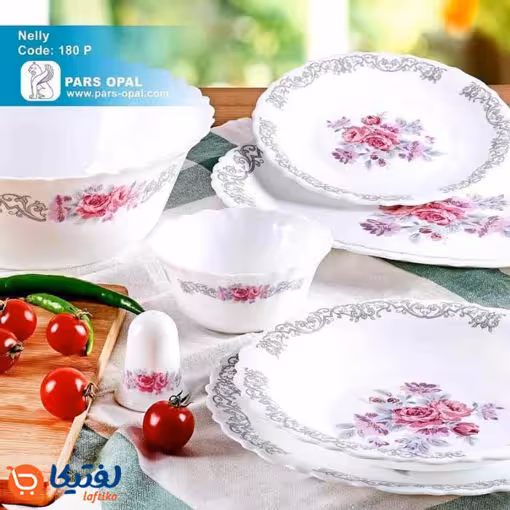 سرویس نلی صورتی پارس اپال 6 نفره 28 پارچه کد 181