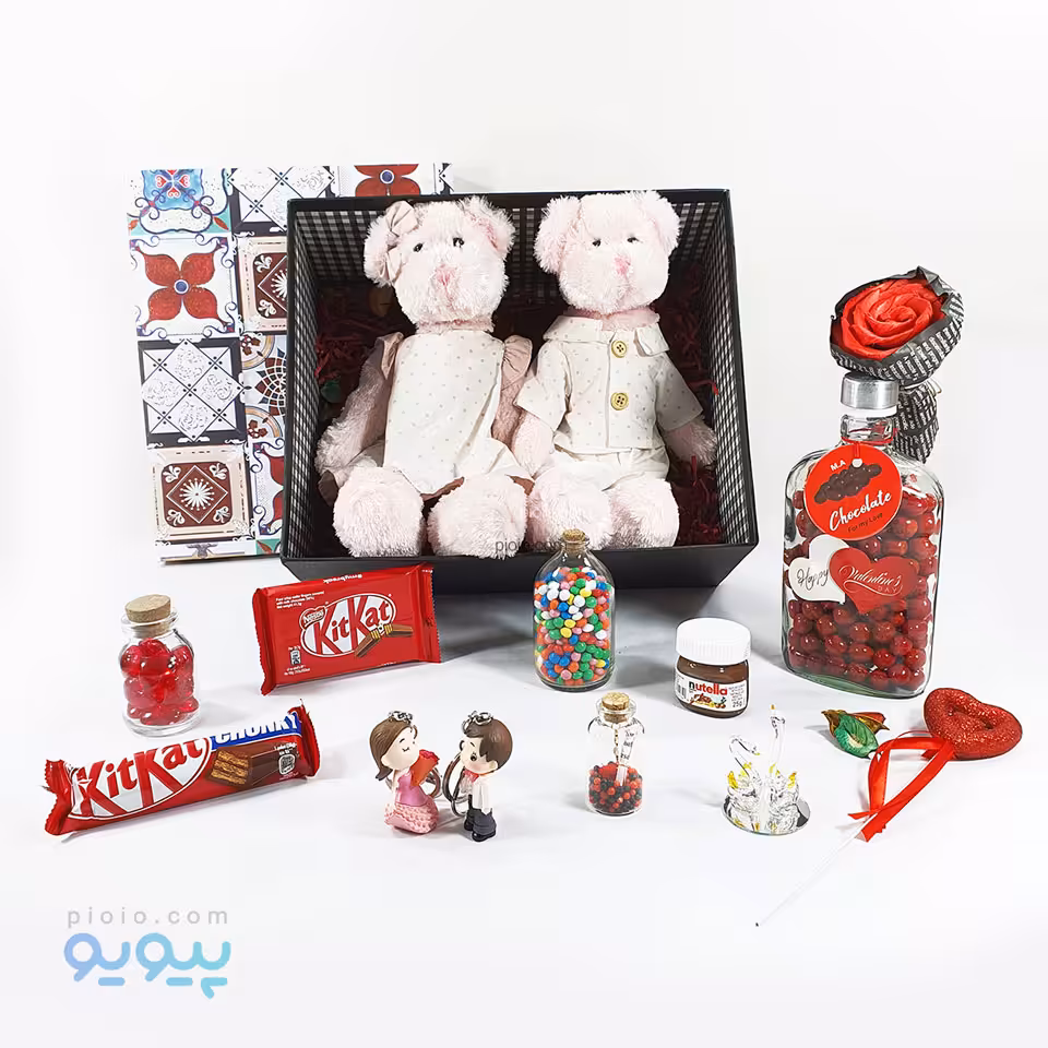 پک ولنتاین با عروسک خرس دختر و پسر