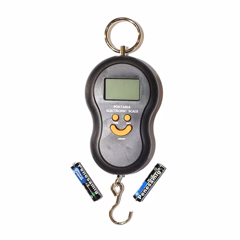 ترازوی دیجیتال وزن کشی (2 عدد باطری رایگان)