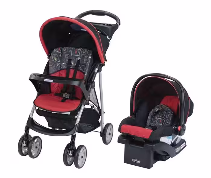 کالسکه کریر گراکو امریکا با بیس صندلی ماشین و قابلیت نصب کریر بر روی  کالسکه  graco