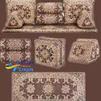 سرویس پشتی شاهسوند قهوه ای فوم 5سانت